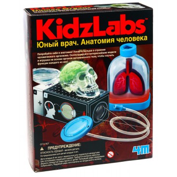 Новогодний подарок Анатомия человека, KidzLabs (набор для опытов, серия Юный врач)  2023