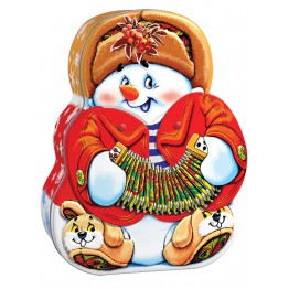 Новогодний подарок Снеговик с гармошкой  2022